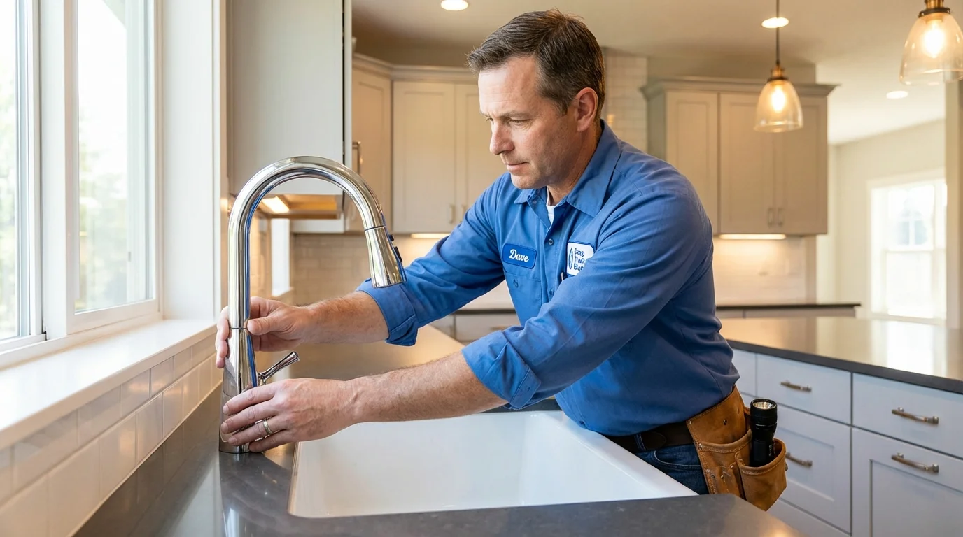 Kitchen faucet installation by Johns Plumbing LLC in Marina