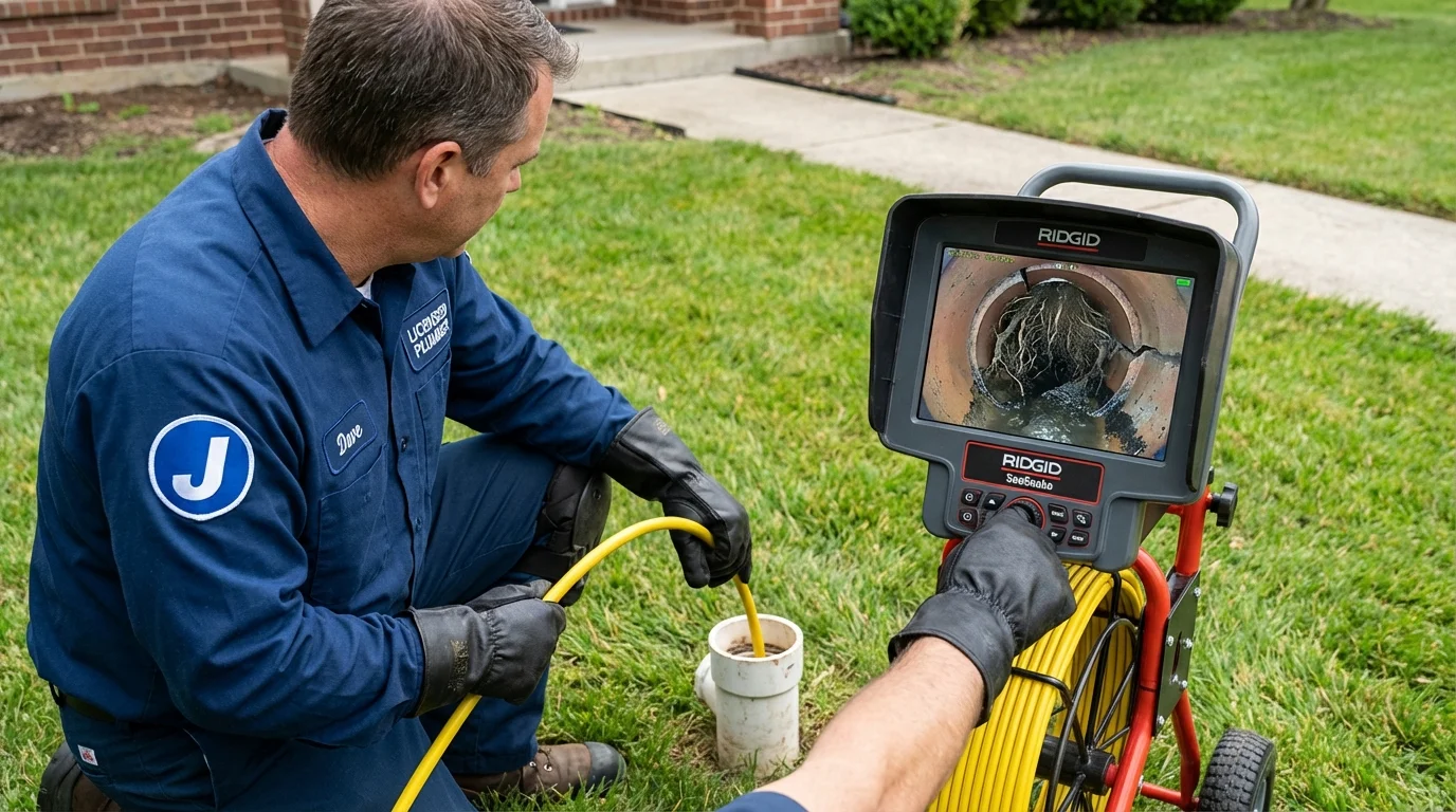 Sewer camera inspection being performed by Johns Plumbing LLC in Marina